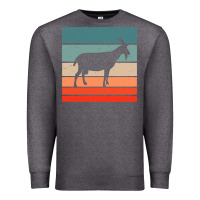 Charcoal Heather goat goats retro style vintage 140 goat lover Premium Sweatshirt - ArtMosaic