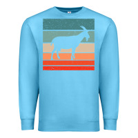 Ocean Blue goat goats retro style vintage 140 goat lover Premium Sweatshirt - ArtMosaic