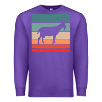 Purple goat goats retro style vintage 140 goat lover Premium Sweatshirt - ArtMosaic