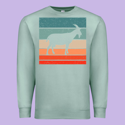 Goat Goats Retro Style Vintage 140 Goat Lover Premium Sweatshirt Designed By Artmosaic