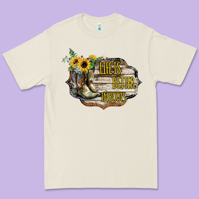 Life Is Better In Boots Premium Tee Designed By Bettercallsaul