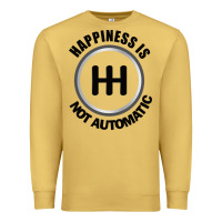 Antique Gold Happiness is Not Automatic..Save the manuals.. 3 Pedals Cars Lovers gi Premium Sweatshirt - ArtMosaic