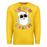 Lemon funny groovy stay merry and bright christmas santa claus t shirt Premium Sweatshirt - ArtMosaic