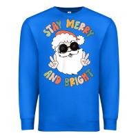 True Royal funny groovy stay merry and bright christmas santa claus t shirt Premium Sweatshirt - ArtMosaic