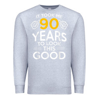Heather Grey 90th Birthday Gift Took Me 90 Years 90 Year Old Premium Sweatshirt - trangStudio