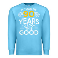 Ocean Blue 90th Birthday Gift Took Me 90 Years 90 Year Old Premium Sweatshirt - trangStudio