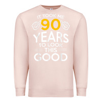 Pale Pink 90th Birthday Gift Took Me 90 Years 90 Year Old Premium Sweatshirt - trangStudio