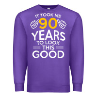 Purple 90th Birthday Gift Took Me 90 Years 90 Year Old Premium Sweatshirt - trangStudio