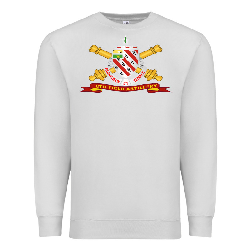 8th Field Artillery W Br   Ribbon 8th Field Artillery W Br Ribbon Premium Sweatshirt by ArtMosaic | Teevron