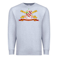 Heather Grey 8th field artillery w br   ribbon 8th field artillery w br ribbon Premium Sweatshirt - ArtMosaic