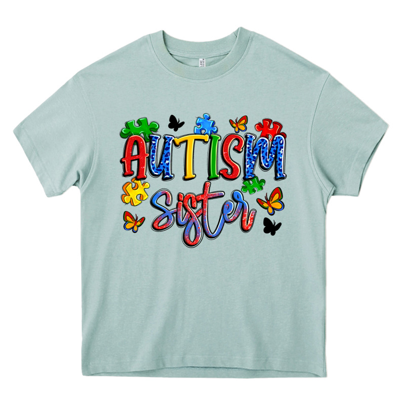 Autism Sister Heavy Core Tee by Artiststas | Teevron