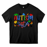 Black autism sister Heavy Core Tee - Artiststas