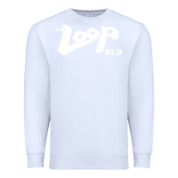 White The Loop 97.9 Illinois Radio Premium Sweatshirt - ArtMosaic