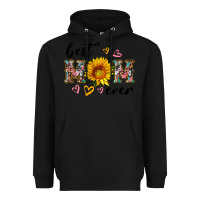 Black best mom ever with sunflower Heavyweight Hoodie - Artiststas