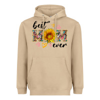 Mushroom best mom ever with sunflower Heavyweight Hoodie - Artiststas