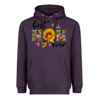 Plum best mom ever with sunflower Heavyweight Hoodie - Artiststas