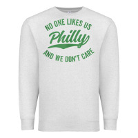 Oatmeal Heather philly no one likes us and we don't care green text tank top Premium Sweatshirt - ArtMosaic