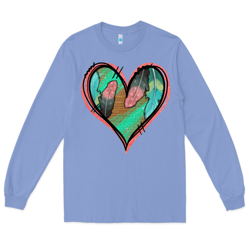 Feather Heart Long Sleeve Tee by Jasminsmagicworld | Teevron