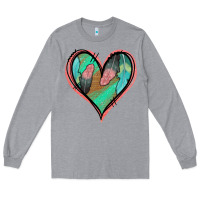 Heather Grey Feather Heart Long Sleeve Tee - Jasminsmagicworld