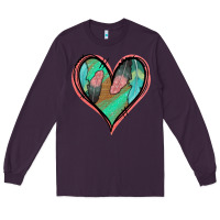Plum Feather Heart Long Sleeve Tee - Jasminsmagicworld