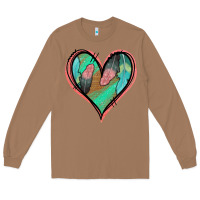 Toasted Coconut Feather Heart Long Sleeve Tee - Jasminsmagicworld