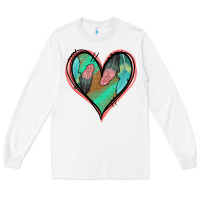 White Feather Heart Long Sleeve Tee - Jasminsmagicworld