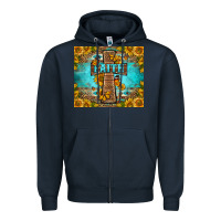 Navy Western Faith Cross Butterfly Zipper Hoodie - LillyAllenDesigns