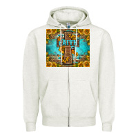 Oatmeal Heather Western Faith Cross Butterfly Zipper Hoodie - LillyAllenDesigns