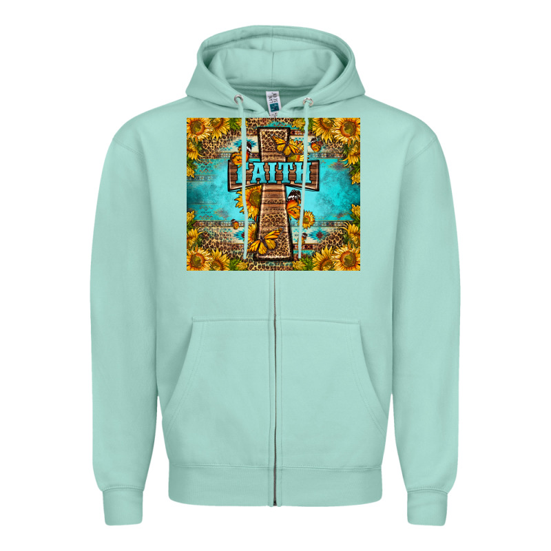 Western Faith Cross Butterfly Zipper Hoodie by LillyAllenDesigns | Teevron