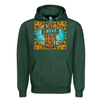 Sports Green Western Faith Cross Butterfly Zipper Hoodie - LillyAllenDesigns
