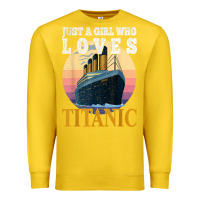 Lemon ship just a girl who loves titanic boat titanic girls woman t shirt Premium Sweatshirt - ArtMosaic