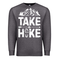 Charcoal Heather take hike Premium Sweatshirt - ArtMosaic