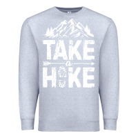 Heather Grey take hike Premium Sweatshirt - ArtMosaic