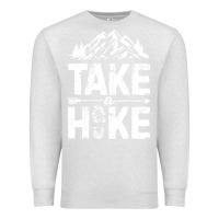 Oatmeal Heather take hike Premium Sweatshirt - ArtMosaic