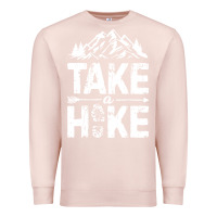 Pale Pink take hike Premium Sweatshirt - ArtMosaic