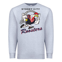 Heather Grey roosters-sydney city Classic Premium Sweatshirt - ArtMosaic