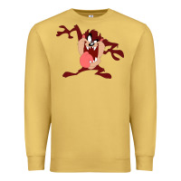 Antique Gold tasmanian devil cartoon character Premium Sweatshirt - ArtMosaic
