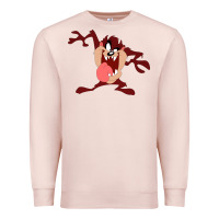 Pale Pink tasmanian devil cartoon character Premium Sweatshirt - ArtMosaic