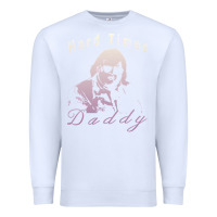 White Hard Times Daddy Premium Sweatshirt - trangStudio