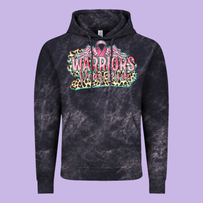 Warriors Wear Pink Breast Cancer Vintage Hoodie Designed By Cowgirlartshop