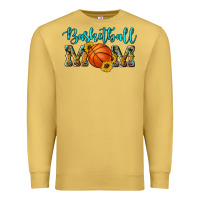 Antique Gold western leopard camouflage sunflowers glitter mom basketball Premium Sweatshirt - Artiststas