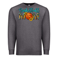 Charcoal Heather western leopard camouflage sunflowers glitter mom basketball Premium Sweatshirt - Artiststas