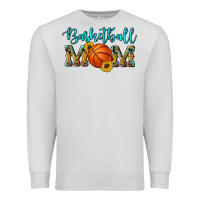 Dove Grey western leopard camouflage sunflowers glitter mom basketball Premium Sweatshirt - Artiststas