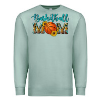 Western Leopard Camouflage Sunflowers Glitter Mom Basketball Premium Sweatshirt | Teevron