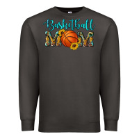Smoke western leopard camouflage sunflowers glitter mom basketball Premium Sweatshirt - Artiststas