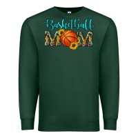 Sports Green western leopard camouflage sunflowers glitter mom basketball Premium Sweatshirt - Artiststas