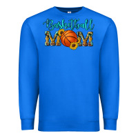 True Royal western leopard camouflage sunflowers glitter mom basketball Premium Sweatshirt - Artiststas
