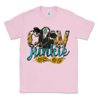 Bubblegum Pink Cow Junkie with Cow Classic Tee - texasbilliewilder