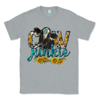 Heather Grey Cow Junkie with Cow Classic Tee - texasbilliewilder