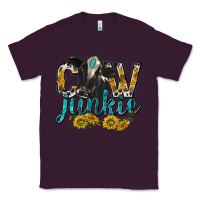 Plum Cow Junkie with Cow Classic Tee - texasbilliewilder
